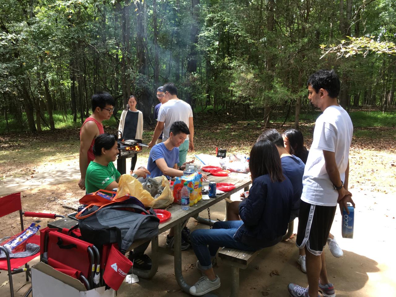 Lab cookout from the early years of the lab.